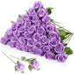 50 Pcs Artificial Rose Flower Silk Roses Bouquet: