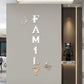 3D Mirror Wall Stickers – English Letters "Family" with Two Butterflies – Self-Adhesive DIY Acrylic Decals: