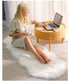 Soft Sheepskin Bedroom Carpet – Imitation Wool Pad with Long Hair: