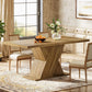 55-Inch Rectangle Light Wood Farmhouse Dining Table for 4