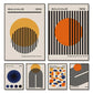 Mid Century Modern Bauhaus Abstract Geometric Posters Wall Art Canvas Painting Prints
