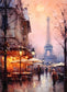 Modern Paris Romantic Love Canvas Posters