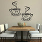 Coffee Cup Pattern Wall Stickers – DIY Home & Cafe Decoration