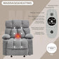 Massage Rocker Recliner Chair with Heat and Vibration – Ergonomic Rocking Lounge Chair for Living Room, Comfy Overstuffed