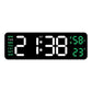 9 Inch Large Digital Wall Clock USB Powered TEMP Humidity Week Auto Dimmer DST Table Clock 12/24H Electronic LED Alarm Clock