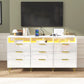 Modern Dresser 9 Drawer with LED Light: