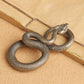 Retro Copper Snake Boa Ornament Decoration Tea Pet Antique Animal Figurines Miniatures