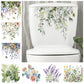 Green Plant Leaves Bathroom Toilet Sticker WC Closet stool Wall Sticker Self Adhesive Mural Beautify Flower Home Decoration Decals