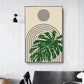 Modern Nordic Minimalist Style Plant Line Art Poster – Geometry Canvas Wall Art