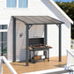Gazebo Outdoor Pergola for Patio – Lean-to Hard Top Grill Shelter