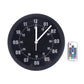 10 Inches Wall Clock Simple LED Ring Round Clock Mute Digital Electronic Clock with Remote Control for Home Office Living Room
