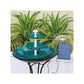 Solar Powered 3-Tier Bird Bath Fountain, Green Resin Basin with Solar Pump for Outdoor Garden