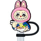1–6PCS Cartoon Labubu Straw Cover Cap – Cute, Reusable & Splash-Proof