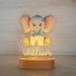 Personalized Children Animal Night Light Custom Name Acrylic Lamp: