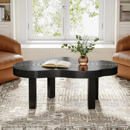Black Cloud Coffee Table – Cute Cream Living Room Center Furniture: