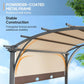 8.8’ x 10.8' Outdoor Pergola Aluminum Retractable Pergola Canopy with Adjustable Roof