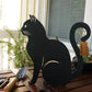 Iron Art Black Cat Garden Statue Silhouette Sculpture – Outdoor Garden & Yard Decoration
