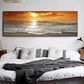 Modern Minimalist Wall Art: Landscape Seaside Goldenwood Bridge