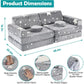 Modular Play Couch, 10PCS Creative Sectional Fort Building Sofa