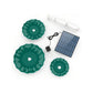 Solar Powered 3-Tier Bird Bath Fountain, Green Resin Basin with Solar Pump for Outdoor Garden