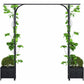 Metal Garden Arbor with Planters,83.5'' High x 90.5'' Wide,Outdoor Arch for Climbing Plant,Decorations Pergola with Plant Basket