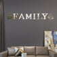 3D Mirror Wall Stickers – English Letters "Family" with Two Butterflies – Self-Adhesive DIY Acrylic Decals: