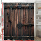 1pcs Wooden Door Pattern Bathroom Set – Waterproof & Stylish