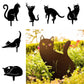 Iron Art Black Cat Garden Statue Silhouette Sculpture – Outdoor Garden & Yard Decoration