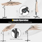 10ft LED Cantilever Patio Umbrella