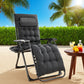 JHK Zero Gravity Recliner Camping Patio Lounge Chair Folding Portable with Cup Holder Trays Removable Cushion For Outdoor Garden