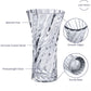 Flower Rose Vase – Crystal-Look Glass, Clear Modern Decorative Centerpiece