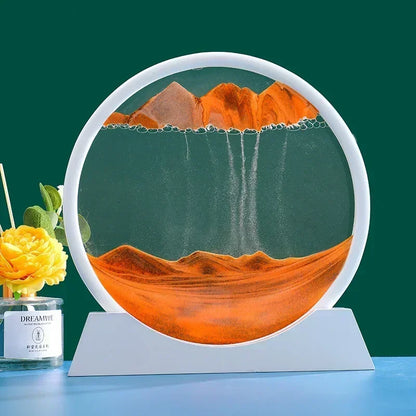3D Moving Sand Art Picture – Round Glass Deep Sea Sandscape