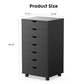 JHK 7 Drawer Chest Dresser & Rolling Storage Cabinet