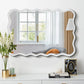 FENGSHUO Solid Wood Wavy Rectangle Modern Mirror Wall Decor