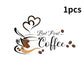 Coffee Cup Pattern Wall Stickers – DIY Home & Cafe Decoration