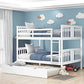 Harper & Bright Designs Full Over Full Bunk Bed with Trundle: