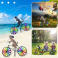 Animal Riding Three-dimensional Cartoon Modelling Windmill Creative Bicycle Wind Spinners Standing Pole Garden Yard Decoration