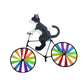 Animal Riding Three-dimensional Cartoon Modelling Windmill Creative Bicycle Wind Spinners Standing Pole Garden Yard Decoration