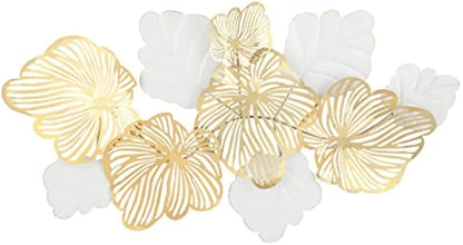 3D Metal Wall Decor Art - "Gold Flower Blooming"