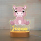 Personalized Children Animal Night Light Custom Name Acrylic Lamp: