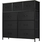 Dresser for Bedroom with 9 Drawers – Fabric Closet Organizer with Metal Frame and Wood Tabletop
