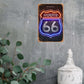 Retro Route 66 Neon Aluminum Sign Poster