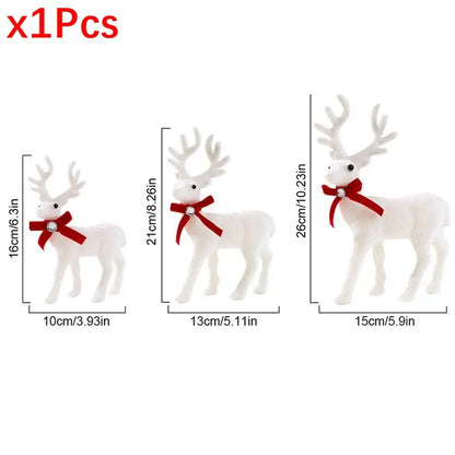10/13/15CM Christmas Artificial Plush Reindeer Xmas Elk for Christmas Tree Ornaments Decor 2025 Navidad Home Decor New Year Gift
