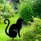 Iron Art Black Cat Garden Statue Silhouette Sculpture – Outdoor Garden & Yard Decoration