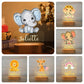Personalized Children Animal Night Light Custom Name Acrylic Lamp: