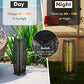 2-Piece Outdoor Solar Powered Floor Lamps – IP65 Waterproof Wicker Floor Lamps with Auto On/Off LED Light