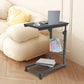 Adjustable Computer Desk Table – Mobile Bedside & Side Table with Wheels
