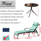3-Piece Chaise Lounge Set – 2 Patio Chairs with Adjustable Back, Removable Cushions & 1 Bistro Table
