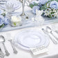 White And Silver Plastic Dinnerware Set, Disposable Party Plates With Heavy Duty Silverware Cutlery Cups Napkins, Elegant Wedding Birthday Gathering Tableware, Catering Supplies Service For One Hundred Guests