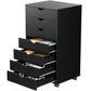 JHK 7 Drawer Chest Dresser & Rolling Storage Cabinet